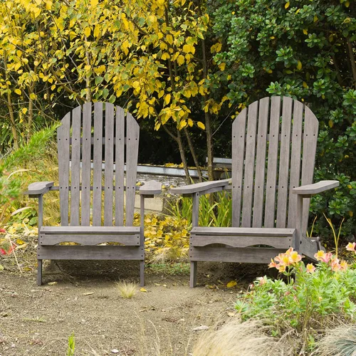 Miniatura 12 de Elk - Silla Adirondack de madera de eucalipto para patio al aire libre de 34 pulgadas de ancho para patio al aire libre, terraza, playa, jardín