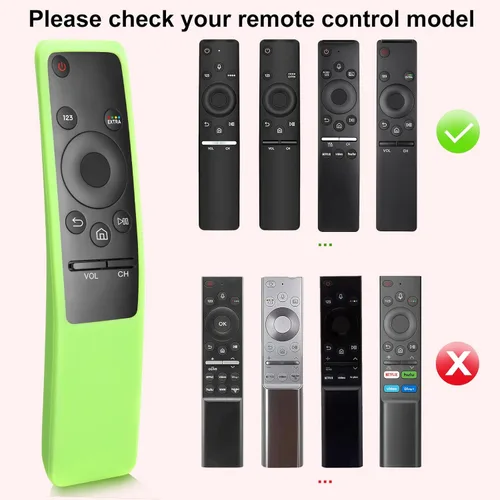Miniatura 2 de Pack de 2 fundas protectoras de silicona para control remoto Samsung, compatibles con la funda protectora de control remoto de TV Samsung serie