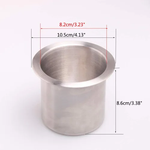 Miniatura 2 de Run - Juego de 1 soporte de acero inoxidable para bebidas de mesa de póquer (plateado)