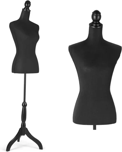 HOMBOUR Cuerpo de maniquí femenino, torso de maniquí de costura, forma de vestido ajustable de 52 a 67 pulgadas de altura con soporte de trípode