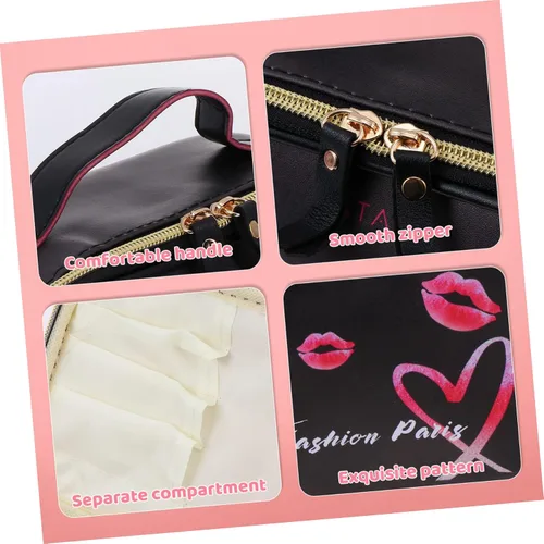 Miniatura 9 de MERRYHAPY 1 bolsa de aseo de maquillaje, organizador de almacenamiento de joyas, organizador de maquillaje, bolsa con cierre de cremallera