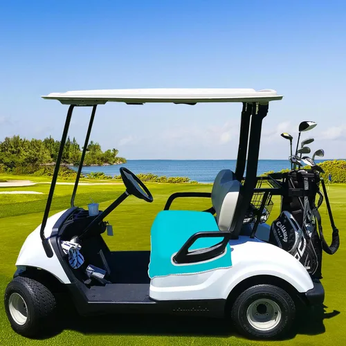 Miniatura 6 de YOKYHOM Fundas de asiento de carrito de golf para 2/4 plazas, manta de toalla de asiento de microfibra, mantiene los asientos frescos, limpios