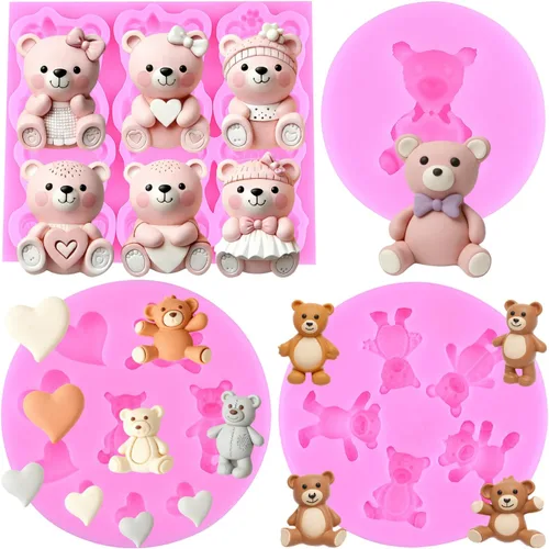 Miniatura 10 de Mujiang Moldes de silicona para fondant de chocolate, pasta de chicle de caramelo, manualidades, arcilla polimérica, decoración de pasteles, juego