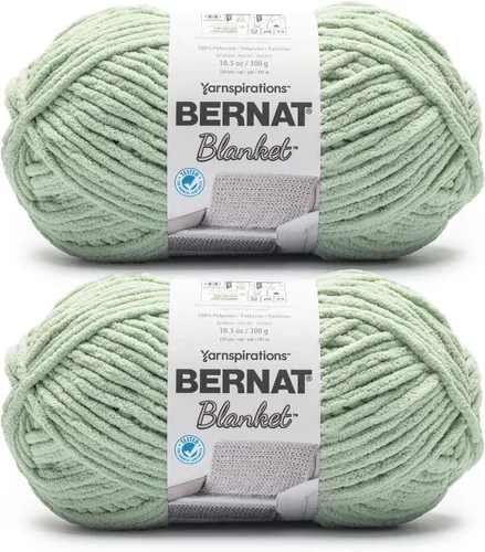 Miniatura 71 de Bernat - Estambre para mantas súper esponjoso acrílico, 2 paquetes de 300g/10.5 onzas, #6, chenilla gruesa de peso pesado para tejer y crochet