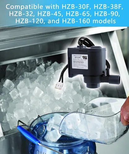 Miniatura 4 de AP1200 AC120V Bomba de agua para máquina de hielo para HZB-30F, HZB-38F, HZB-32, HZB-45, HZB-65, HZB-90, HZB-120, HZB-160 Ice Maker, Bomba de agua