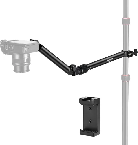 Miniatura 12 de NEEWER Soporte de escritorio extensible para cámara con cabeza de bola, soporte de luz de mesa ajustable de 17"-40" con tornillo de 1/4