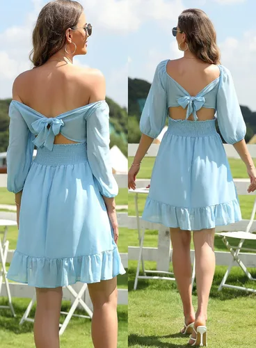 Miniatura 5 de I2CRAZY - Vestidos largos de verano para mujer, estilo informal, para cubrirse en la playa, con bolsillo, ajuste holgado, cintura estilo imperio