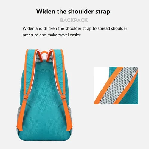 Miniatura 4 de levayhill Mochila de senderismo plegable de 25 L, ligera, plegable, básica, plegable, resistente al agua, para viajes, hombres y mujeres, camping