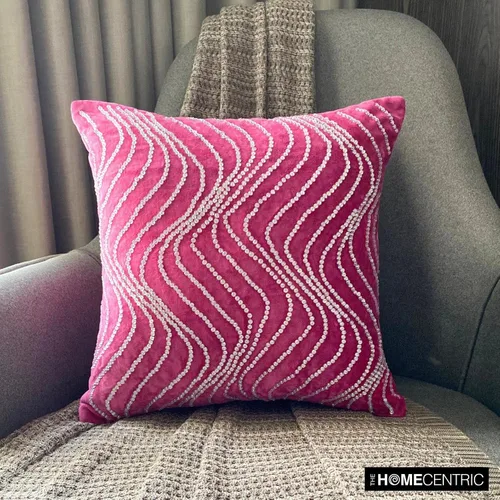 Miniatura 3 de The HomeCentric Juego de 2 fundas de almohada de 20 x 20 pulgadas (19.7 x 19.7 in), color rosa fucsia, funda de almohada cuadrada de terciopelo 13.