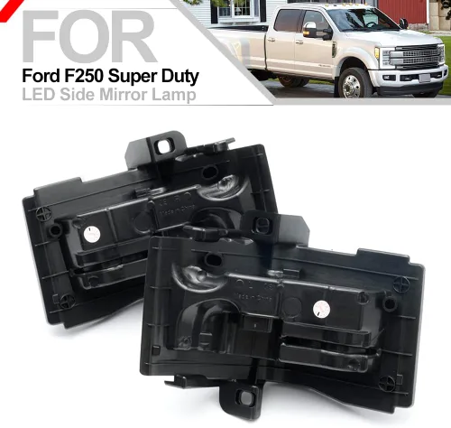 Miniatura 4 de Conjunto de luces LED para espejo lateral para Ford F-150 F-250 F-350 F-450 F-550 Super Duty 2015-2023 LED de remolque manual plegable espejo