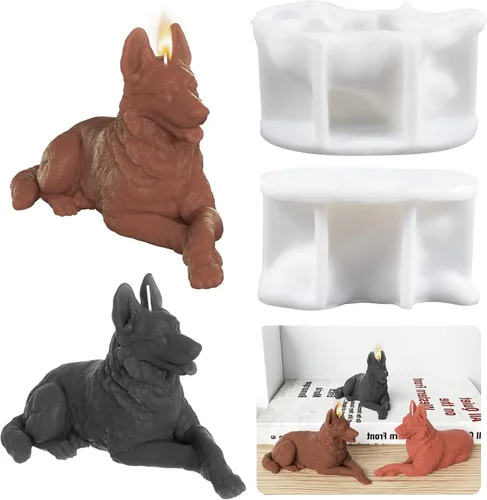 Miniatura 8 de Paquete de 5 velas cilíndricas de resina de bola de burbujas ligeras y molde de resina, moldes de silicona de fundición de resina para decoración