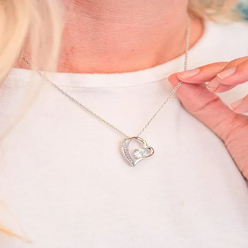 Miniatura 2 de Collar para hija collar para hija con texto en inglés To My Lovely Daughter Always Keep Me in Your Heart Love from Mom regalo de cumpleaños