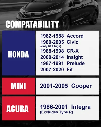 Miniatura 3 de FLYCLE Espaciadores de rueda centrados de 1 pulgada de 0.157x3.937 in para Civic 1980-2005, Mini Cooper 2001-2005, espaciador de rueda forjado 4x100