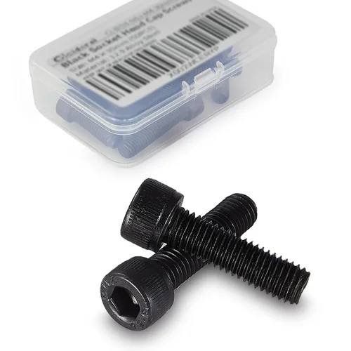 Tornillos de cabeza hueca M5-0.031 x 0.315 in, acero de aleación de grado 12.9, acabado de óxido negro, rosca de máquina, unidad de enchufe Allen,