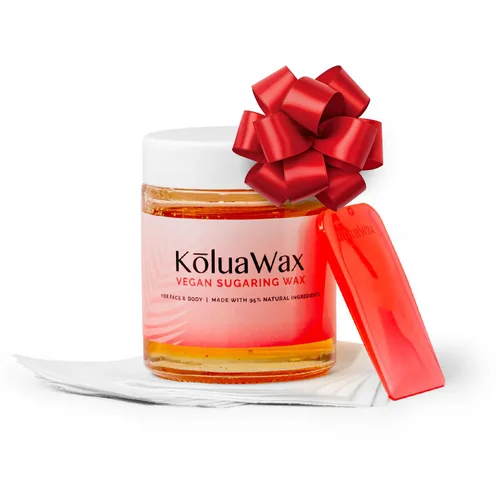 KoluaWax Kit de cera de azúcar vegana para mujeres y hombres, depilación para todo tipo de piel y cabello, axilas, bikini, brasileño, cara y pierna,