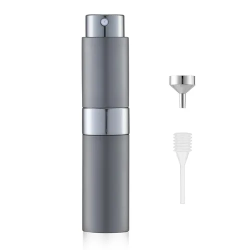 Miniatura 18 de LISAPACK Botella de spray de perfume de 8 ml con atomizador para viajes, dispensador de colonia recargable vacío, rociador portátil (Negro mate)