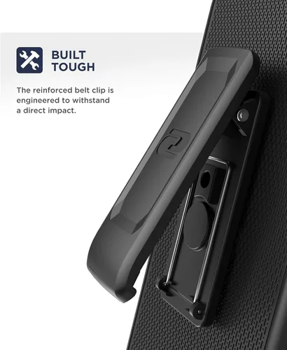 Miniatura 7 de Encased Funda con clip para cinturón para Galaxy S20 Plus (2020 DuraClip) Funda delgada con funda (Samsung S20+ 6.7), color negro