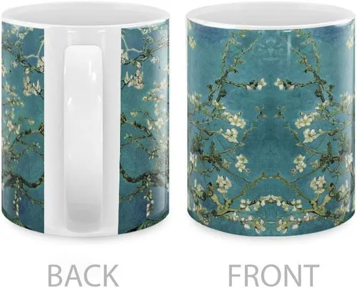 Miniatura 3 de MUGBREW Classic Art - Taza de café de cerámica de almendra Vincent Van Gogh, 11 onzas