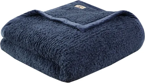 Miniatura 11 de Woolrich Burlington Manta Bereber súper suave, cobertura acogedora y ligera con ribete de terciopelo lujoso, colcha moderna y elegante para todas