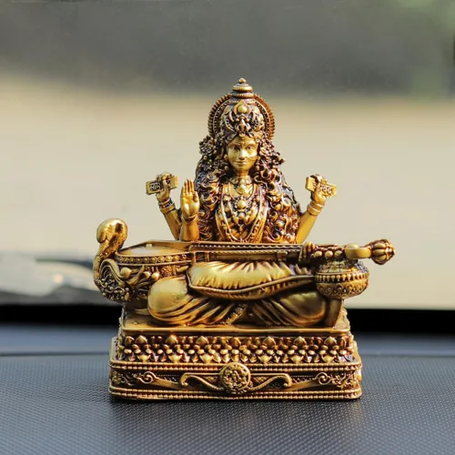 Miniatura 10 de Artarium Shri Durga MATA Idol Estatua antigua Sherawali MATA Shri Vaishno Devi Maa Durga MATA Idol para tablero de automóvil y decoración