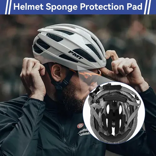 Miniatura 9 de Kit de acolchado para casco, juego de almohadillas de espuma universales para bicicleta, almohadillas de espuma de repuesto para bicicleta