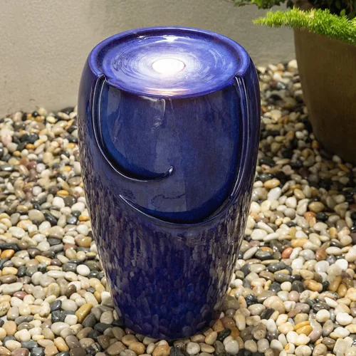 Miniatura 2 de Glitzhome - Fuente de agua con luz LED para exteriores