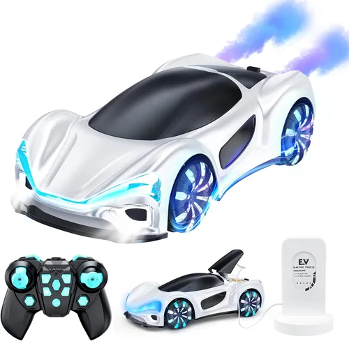 Auto a Control Remoto, Autos RC Juguetes para Niños de 4, 5, 6, 7, 8, 9, 10, 11, 12 años, 2.4GHz, rotación de 360°, autos RC con luces geniales,