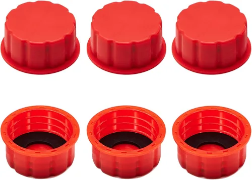 Mapleza 6 PCS Tapas de Repuesto para Latas de Gasolina - Tapa Perfecta para Latas de Gas de 5 Galones, Se Adapta a Midwest, Surecan, Briggs, Blitz,