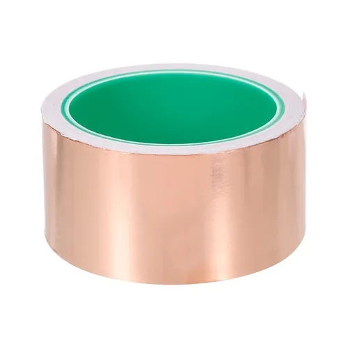 Miniatura 3 de PATIKIL Cinta de lámina de cobre de 1.97 pulgadas x 33 pies, 0.002 in de grosor, adhesivo conductor de doble cara, blindaje EMI para electrónica