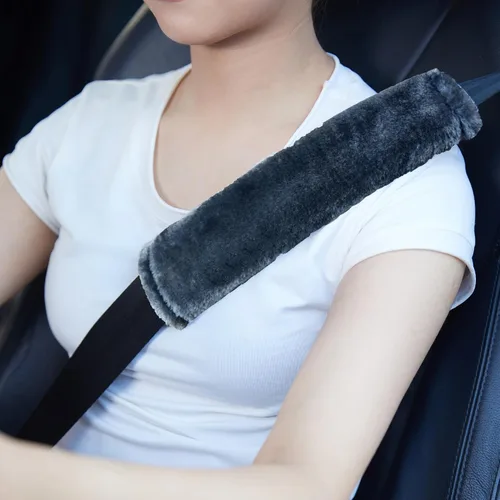 Miniatura 9 de MOONET Paquete de 2 fundas para cinturón de seguridad de automóvil para una conducción más cómoda, funda universal para cinturón de seguridad
