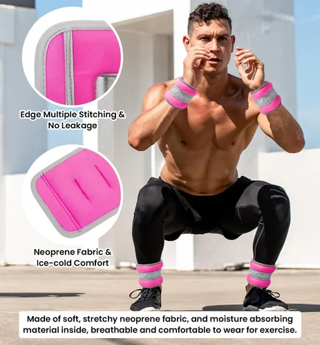 Miniatura 36 de Ankle Weights A Pair of 1/2/3/4/6/8/10/12/20 LBS Wrist Leg Arm Weights for Women Men with Adjustable Straps, Strength weighted for Physical Therapy