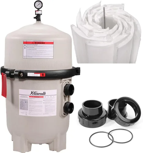 XtremepowerUS Filtro de alberca de tierra infusora DE para piscina y spa enterrada, 48 pies cuadrados. 96 galones por minuto. Filtro de piscina de