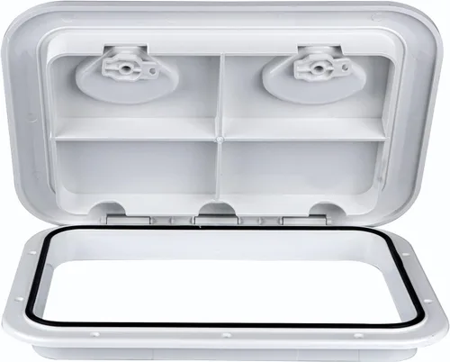 Miniatura 11 de smartmarine Marine Deck Access Hatch 17.3“×12.4" Rectangle Boat Hatch & Lid,Boat Deck Hatch Lids Negro
