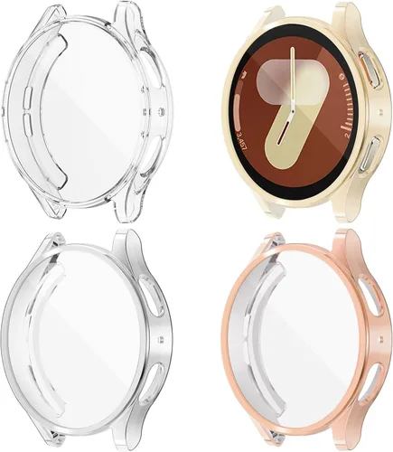 Miniatura 22 de (Paquete de 4) Funda Protectora de Pantalla Compatible para Samsung Galaxy Watch 6 de 40 mm (Versión 2023) Funda de Silicona Protectora Completa
