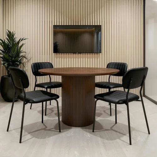 Miniatura 2 de VINGLI Juego de 2 sillas de comedor apilables, asiento acolchado de poliuretano con marco de metal, silla apilable para el hogar, cocina, oficina