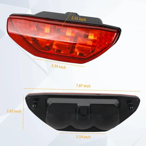 Miniatura 5 de Luz trasera LED roja ATV motocicleta luz trasera lámpara de freno compatible con Honda TRX 250 300 400EX TRX400X 500 700