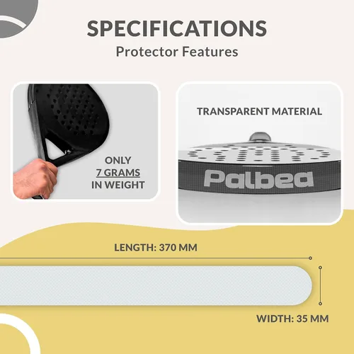 Miniatura 5 de Palbea Transparent Padel Racket Protector - Pack of 1/2/3/5 - Rough & Lightweight Frame Tape. Edge Protector Durable & Easy to Replace. Padel
