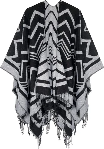 Miniatura 24 de Urban CoCo Poncho vintage de invierno para mujer, capa con borlas, chal envolvente