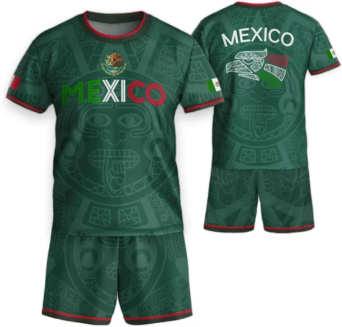 Miniatura 13 de Camiseta de Fútbol Juvenil de México, Camisetas de Fútbol Mexicanas para Niños, Camisetas de México para Niños, Camiseta de Fútbol Mexicana