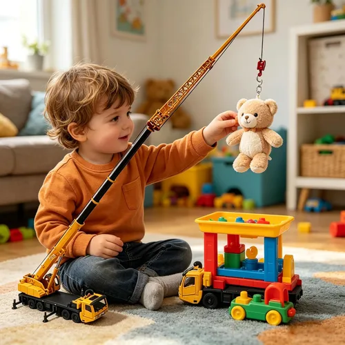 Miniatura 3 de eMart Aleación Die-cast Modelo Juguete Ingeniería Grúa Pesada Camión Vehículo Simulación Automóvil Miniatura 1:55 Niños Regalo