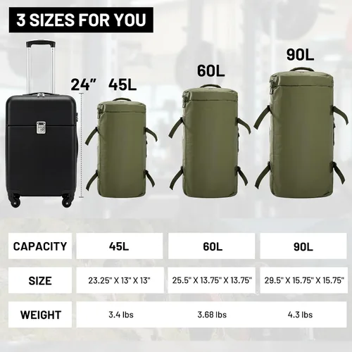 Miniatura 15 de MIER Mochila deportiva grande con compartimento para zapatos, resistente y resistente al agua, azul marino, 45L