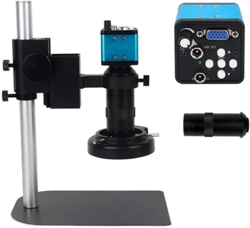 Miniatura 5 de Kit de accesorios para microscopio 48MP USB Cámara de microscopio 130X ajustable C Monte lente Microscopio diapositivas (Color BD21 13MP Set3)