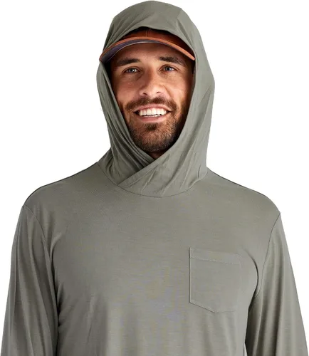 Miniatura 35 de Free Fly Sudadera ligera con capucha para hombre, con protección solar UPF 20+ para hombre, transpirable, manga larga, para pesca