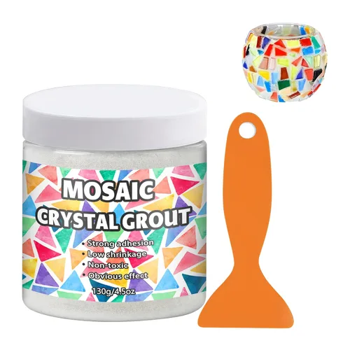 Lechada de Mosaico de Cristal, Herramientas de Azulejos de Mosaico, Accesorios de Azulejos de Mosaico – Esencial para el Enlucido Artesanal y Blanco