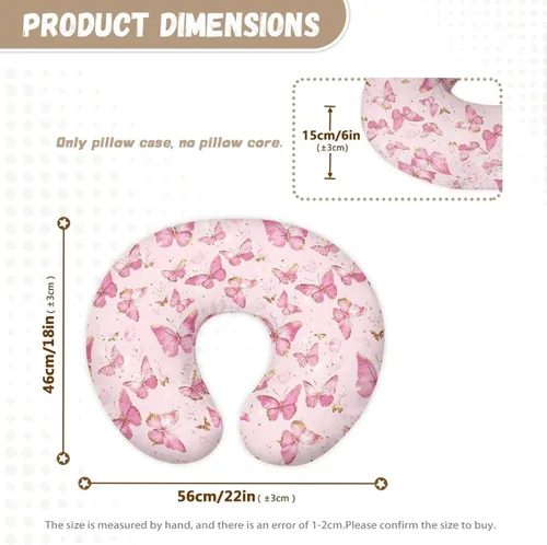 Miniatura 4 de Fundas de almohada para recién nacido, funda de almohada de lactancia para tumbona Boppy, funda de almohadas para lactancia materna para bebés, Rosa