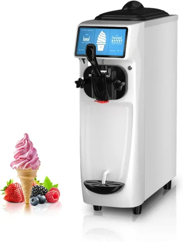 Máquina de helado de servicio suave, máquina de helado de 4 a 4.5 galones/H, pantalla de 7 pulgadas, máquina de servir suave con preenfriamiento y