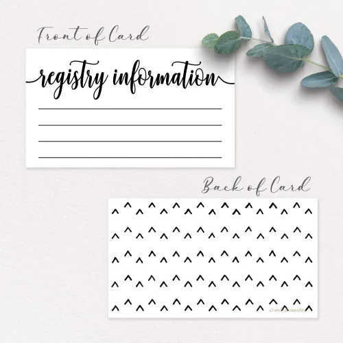 Miniatura 2 de 50 tarjetas de registro - Baby Shower o despedida de soltera - Insertos de invitación
