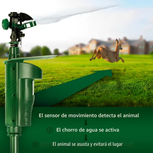 Miniatura 2 de GARDIGO® Repelente de animales con chorro de agua Repelente de aves, repelente de garzas y gatos Aspersor activado por movimiento Rango