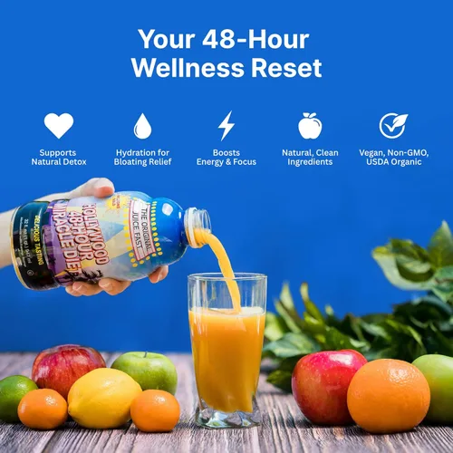 Miniatura 6 de Hollywood Miracle Diet Dieta de 48 horas, mezcla natural de bebida y fruta-32 oz