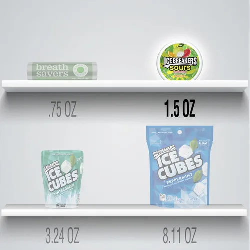 Miniatura 6 de ICE BREAKERS Sours - Latas de mentas sin azúcar con sabor a fruta surtida, 1.5 onzas (8 unidades)